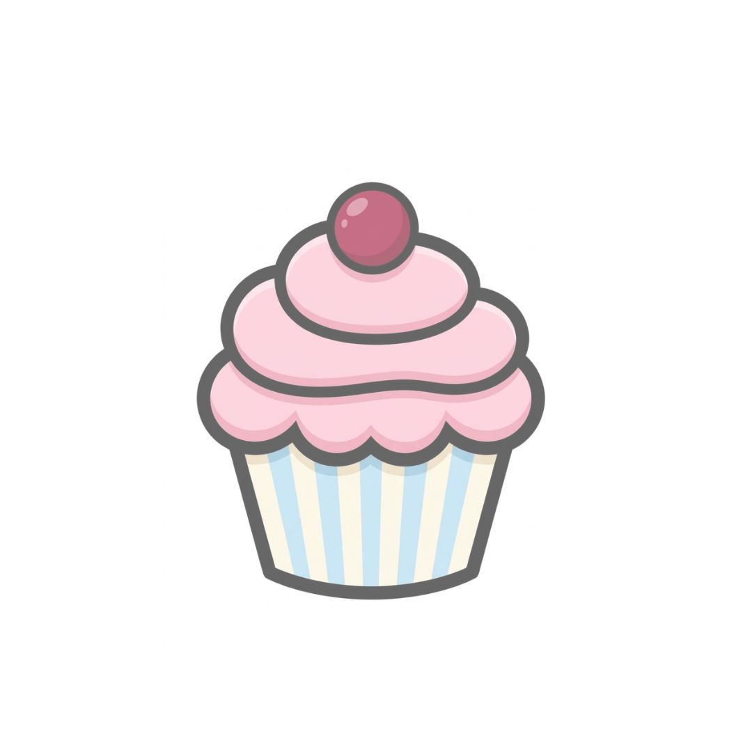 Cupcake Cookie Cutter & 3D Stamp Set