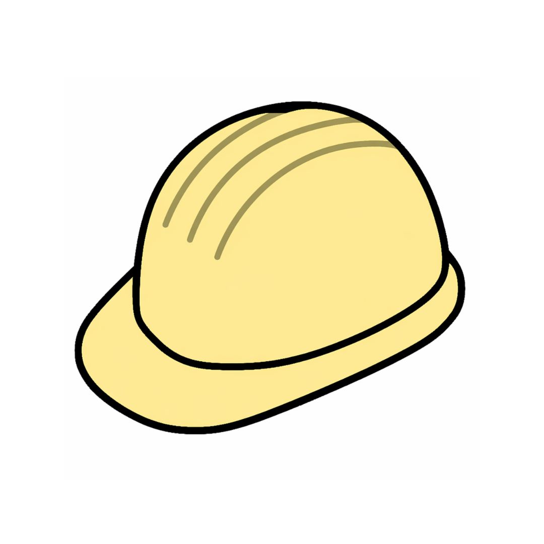 Construction Hat Cookie Cutter & Stamp Set