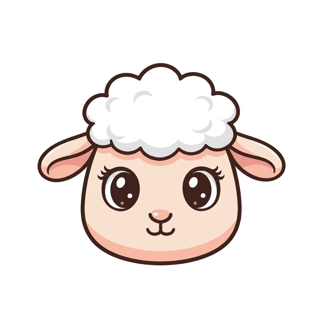 Sweet Sheep Face Cookie Cutter & Stamp Set