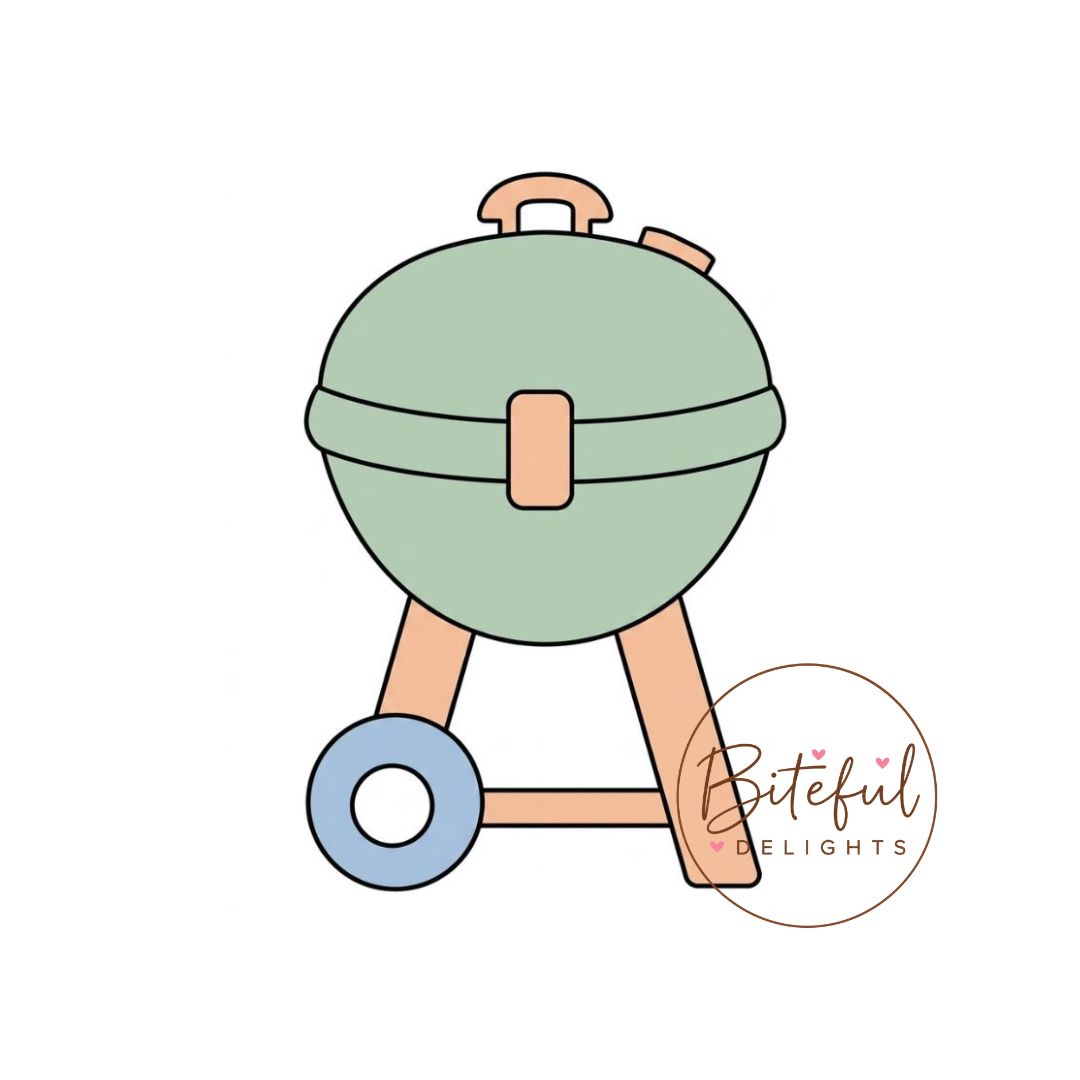 BBQ Kettle Grill Cookie Cutter & Stamp Set