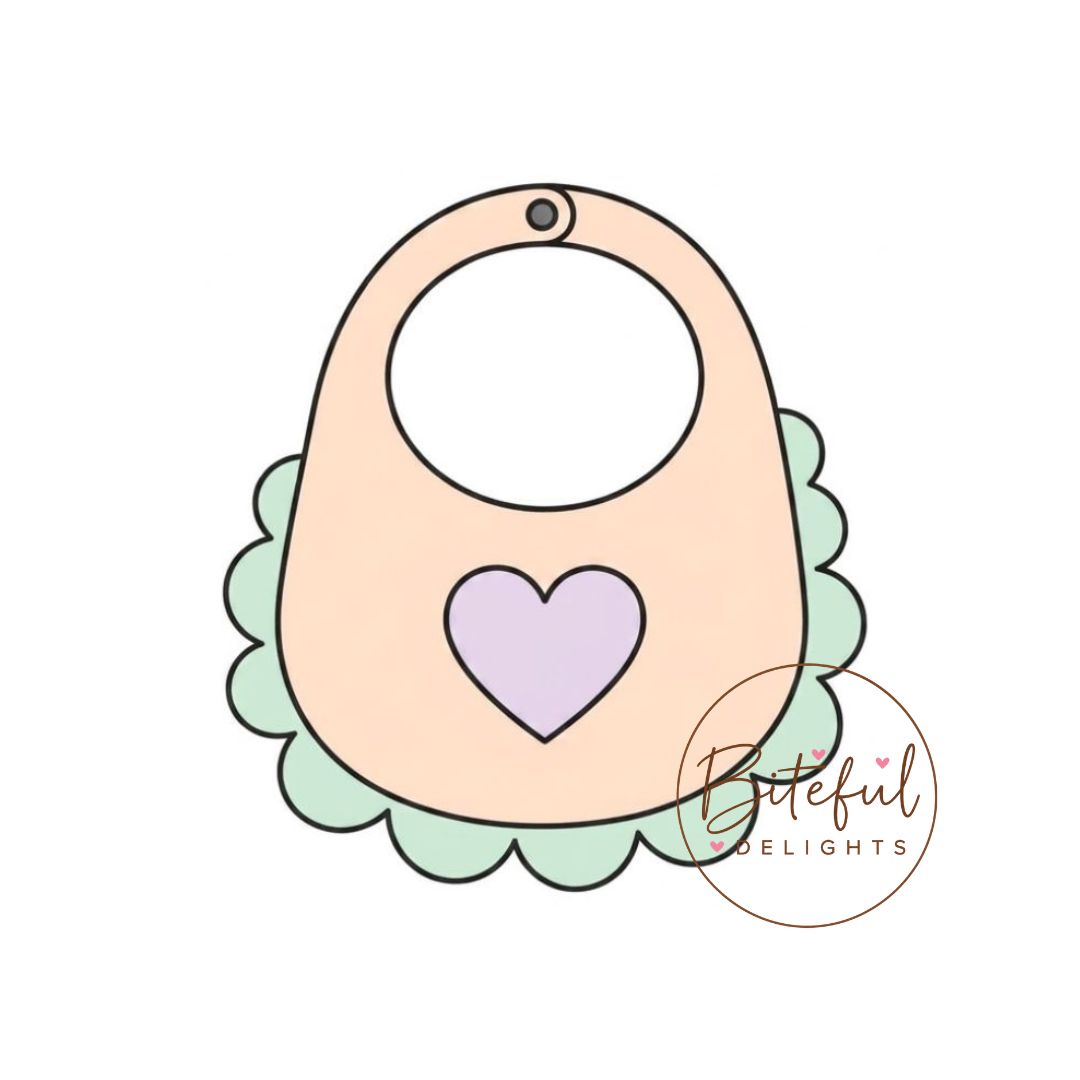 Baby Bib Cookie Cutter & Stamp Set
