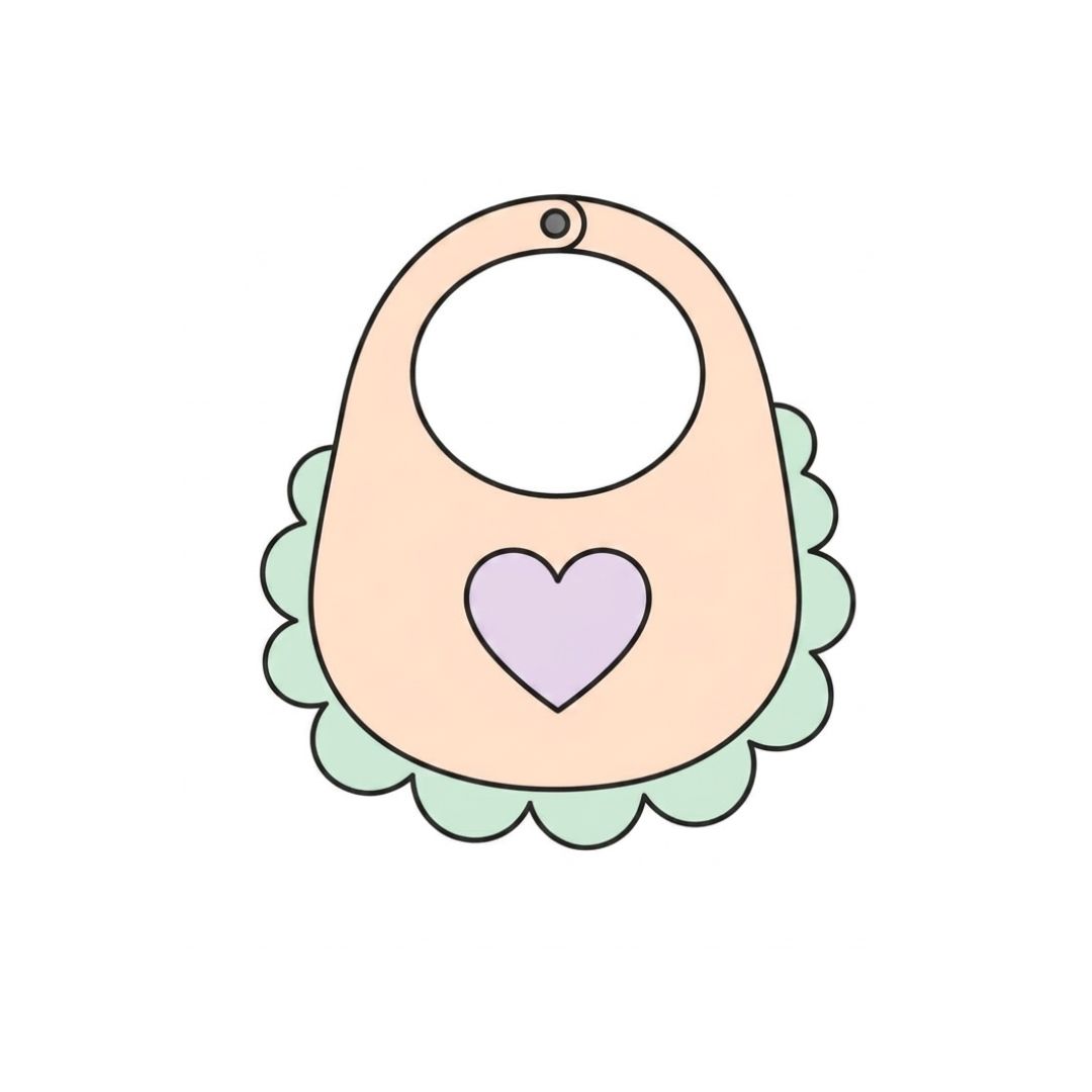 Baby Bib Cookie Cutter & Stamp Set