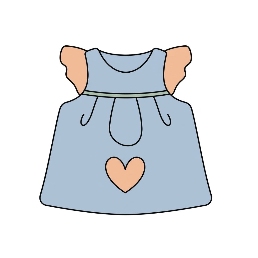 Baby Dress Cookie Cutter & Stamp Set