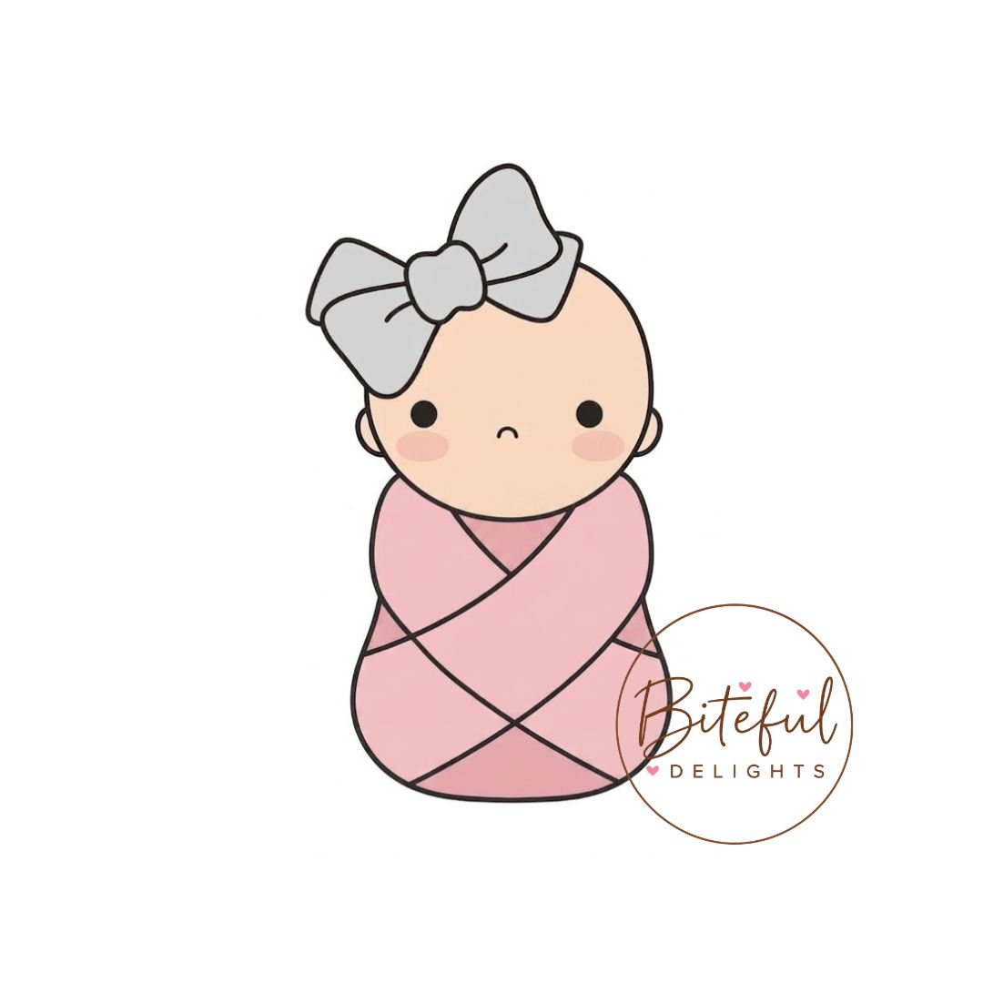 Baby Girl Cookie Cutter & Stamp Set