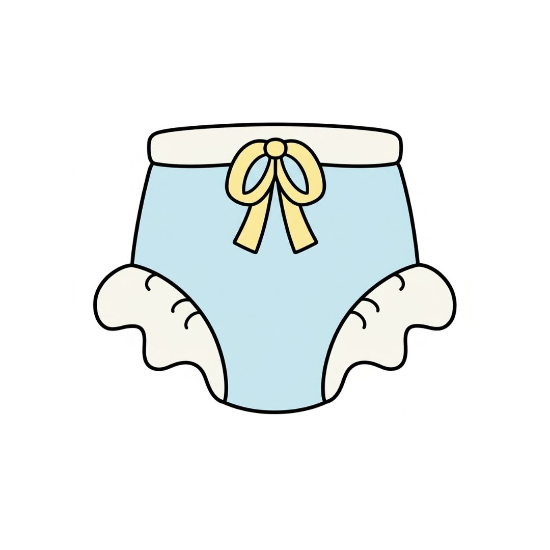 Baby Nappy Cookie Cutter & Stamp Set
