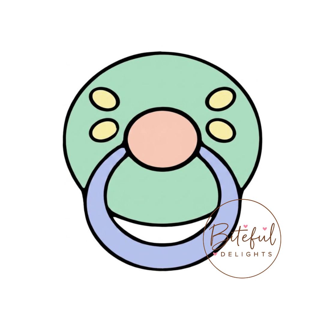 Baby Pacifier Cookie Cutter & Stamp Set