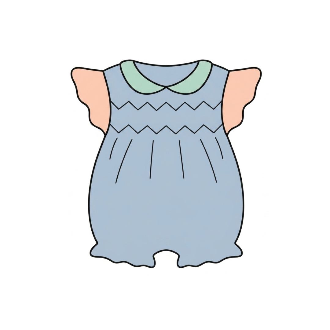 Baby Romper Cookie Cutter & Stamp Set