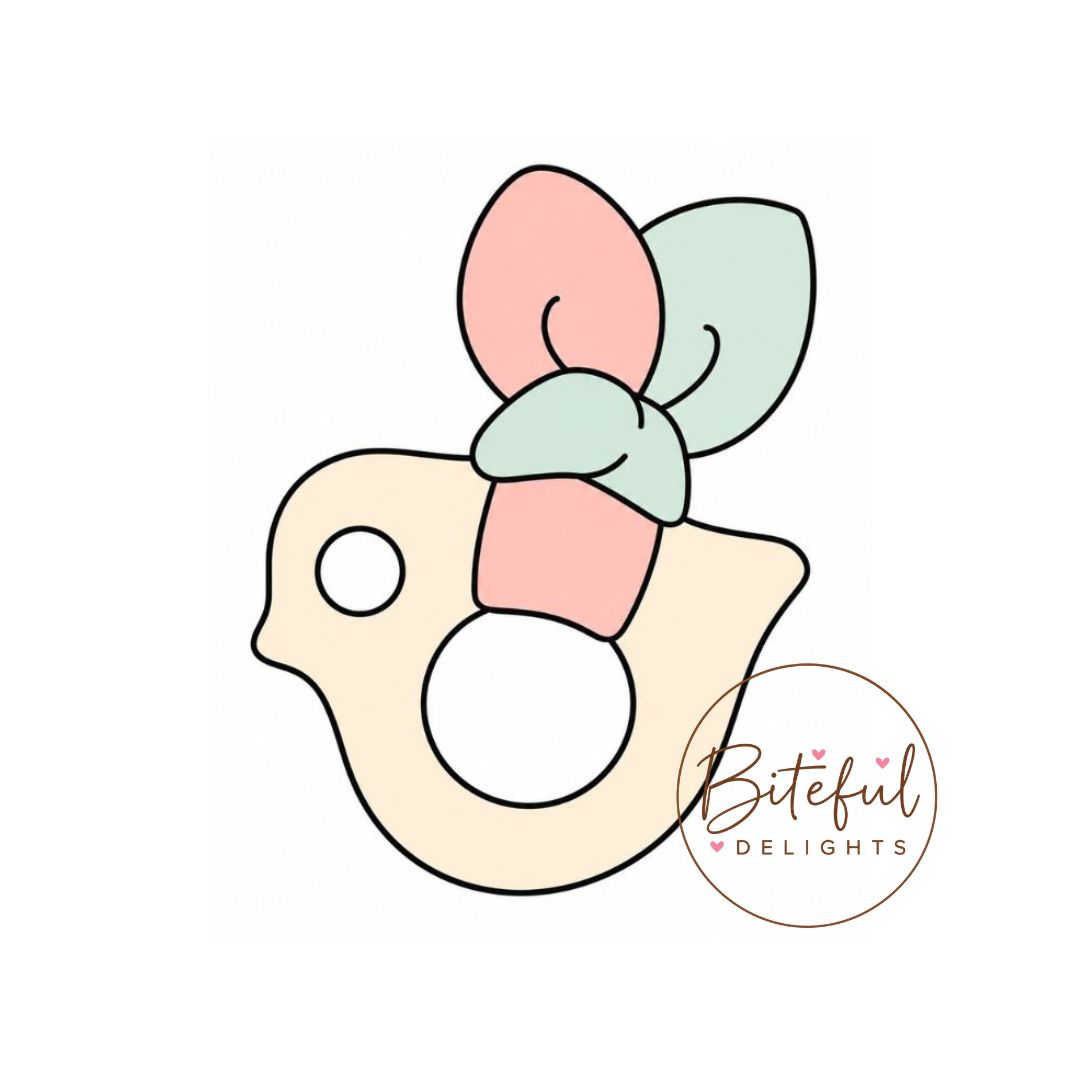 Bird Baby Teether Cookie Cutter & Stamp Set