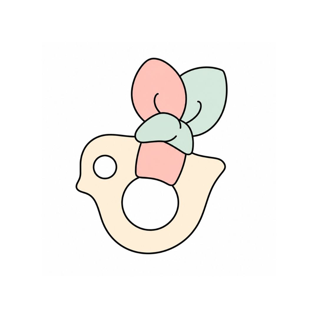 Bird Baby Teether Cookie Cutter & Stamp Set