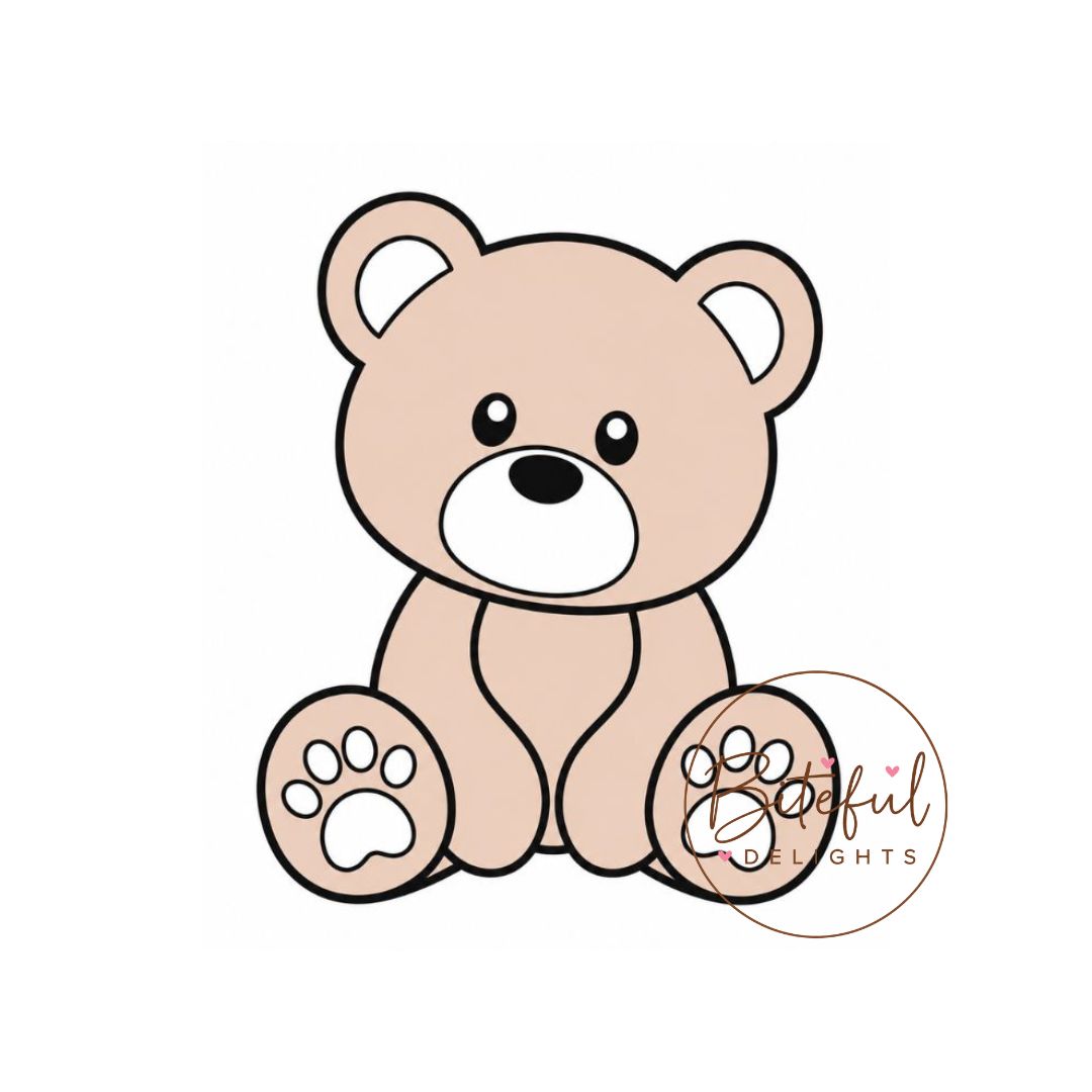 Button Nose Bear Cookie Cutter & Stamp Set