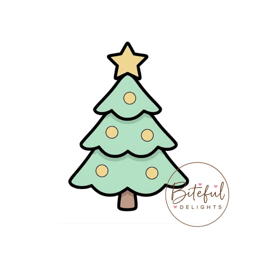 Christmas Tree Cookie Cutter & Stamp Set
