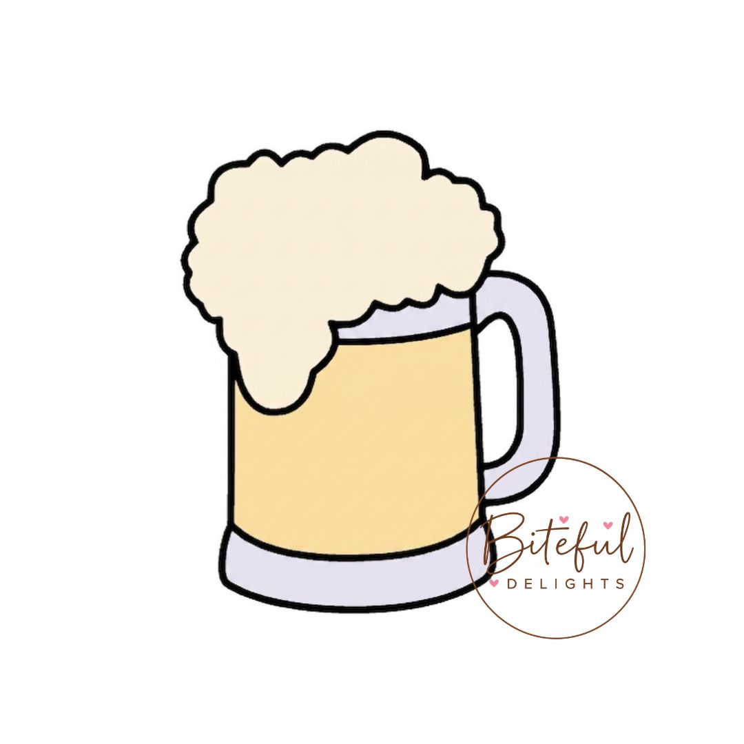 Frothy Beer Mug Cookie Cutter & Stamp Set