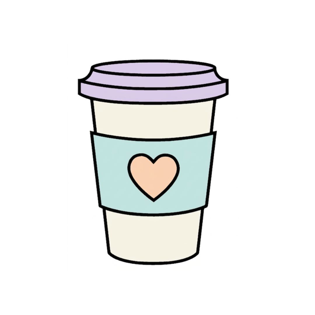 Heart Sleeve Coffee Cup Cookie Cutter & Stamp Set