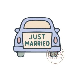 Just Married Wedding Car Cookie Cutter & Stamp Set