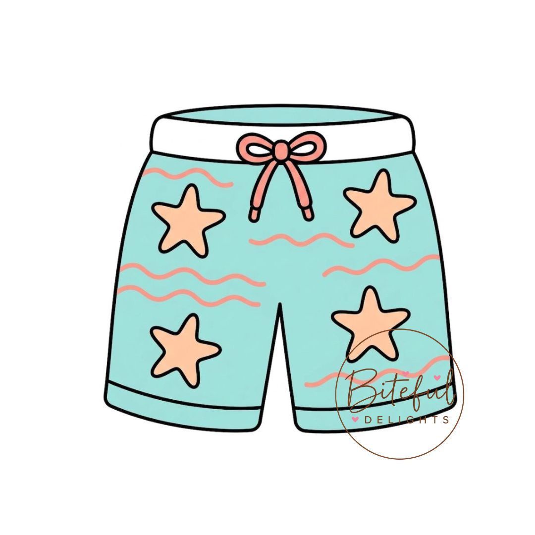 Men's Swim Shorts Cookie Cutter & Stamp Set