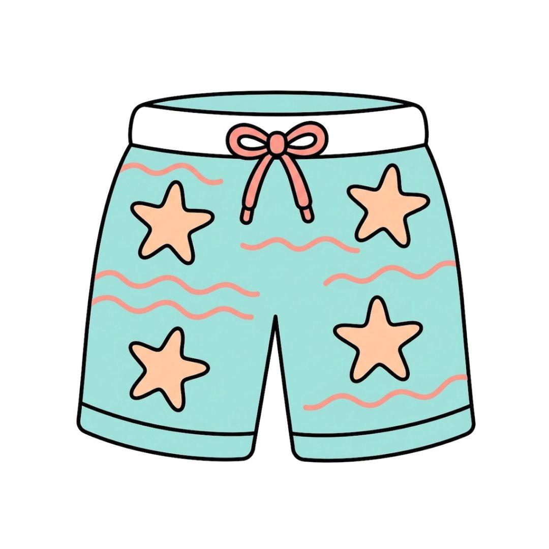 Men's Swim Shorts Cookie Cutter & Stamp Set