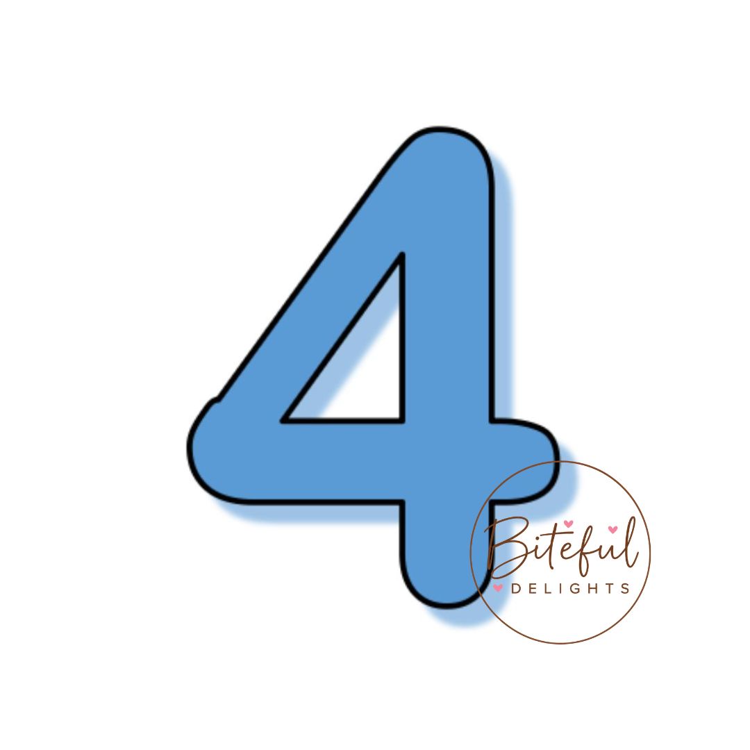 Number 4 Cookie Cutter