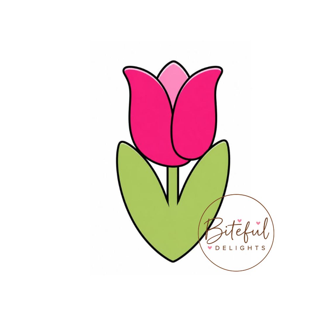 Petal Blossom Tulip Cookie Cutter & Stamp Set