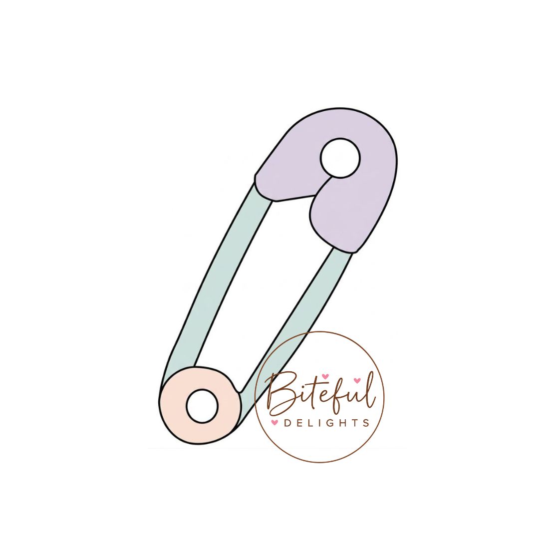 Safety Pin Cookie Cutter & Stamp Set