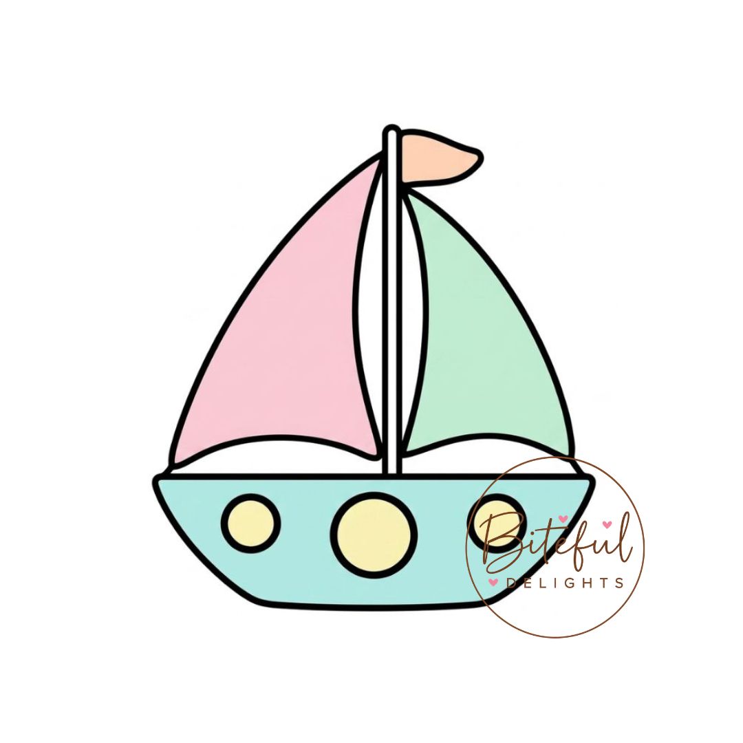 Sailboat Cookie Cutter & Stamp Set