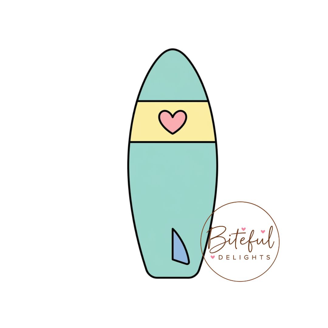 Surfboard Cookie Cutter and Stamp Set