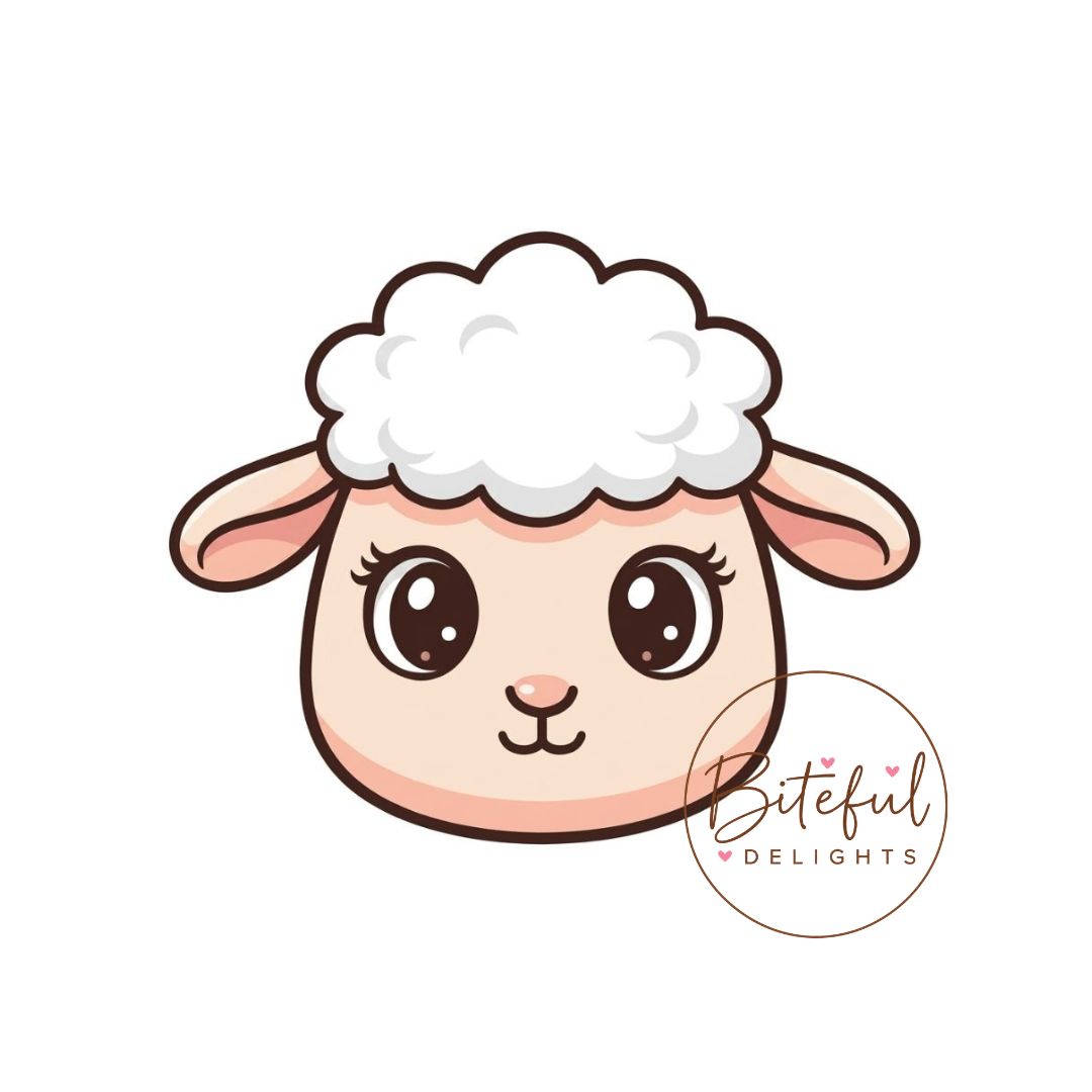Sweet Sheep Face Cookie Cutter & Stamp Set