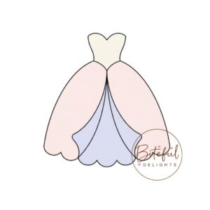 Sweetheart Wedding Dress Cookie Cutter & Stamp Set