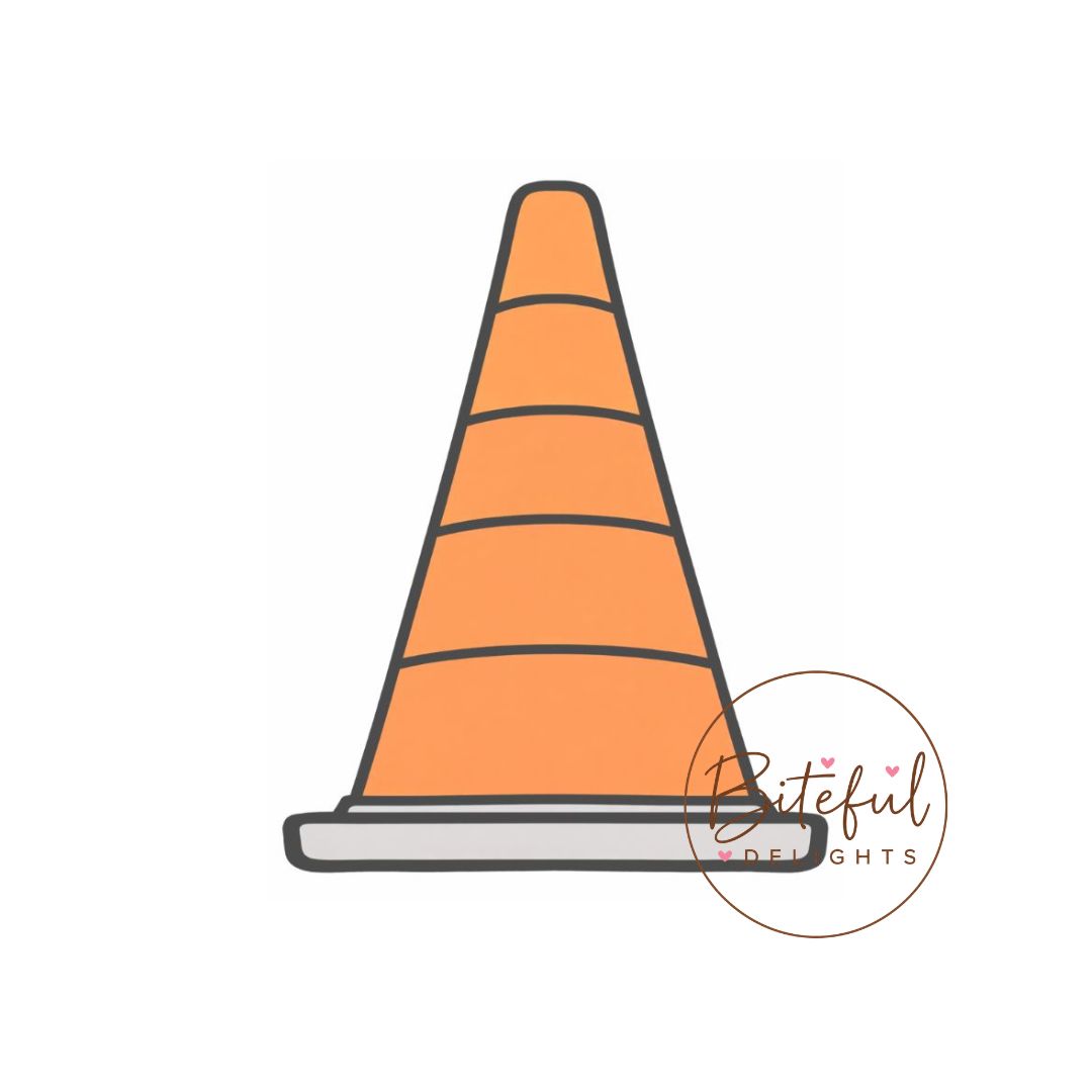 Traffic Cone Cookie Cutter & Stamp Set