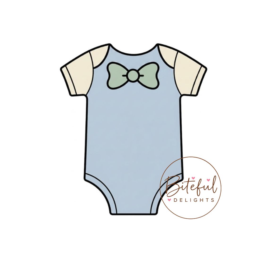 Baby Romper with Bow Cookie Cutter & Stamp Set