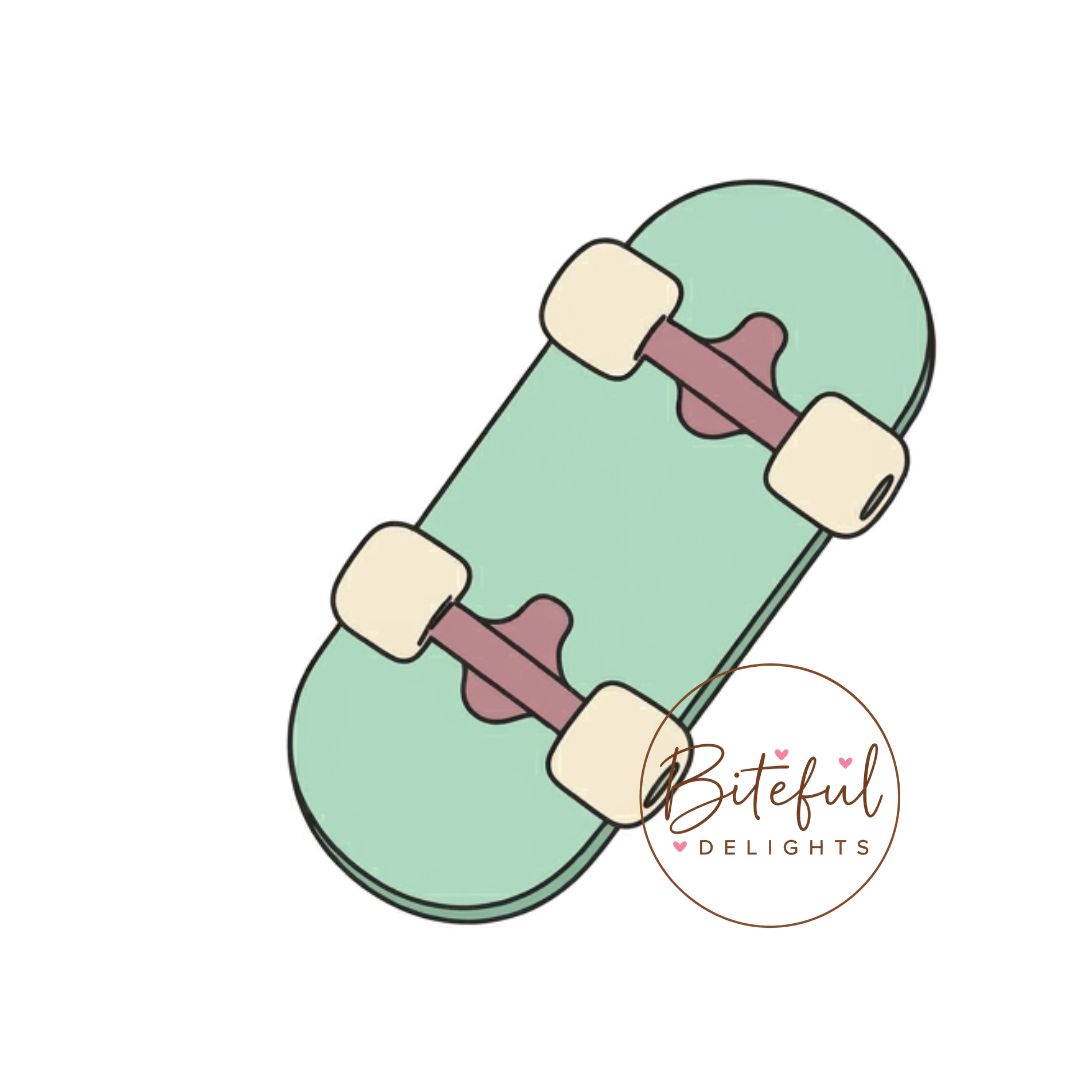 Skateboard Cookie Cutter & Stamp Set