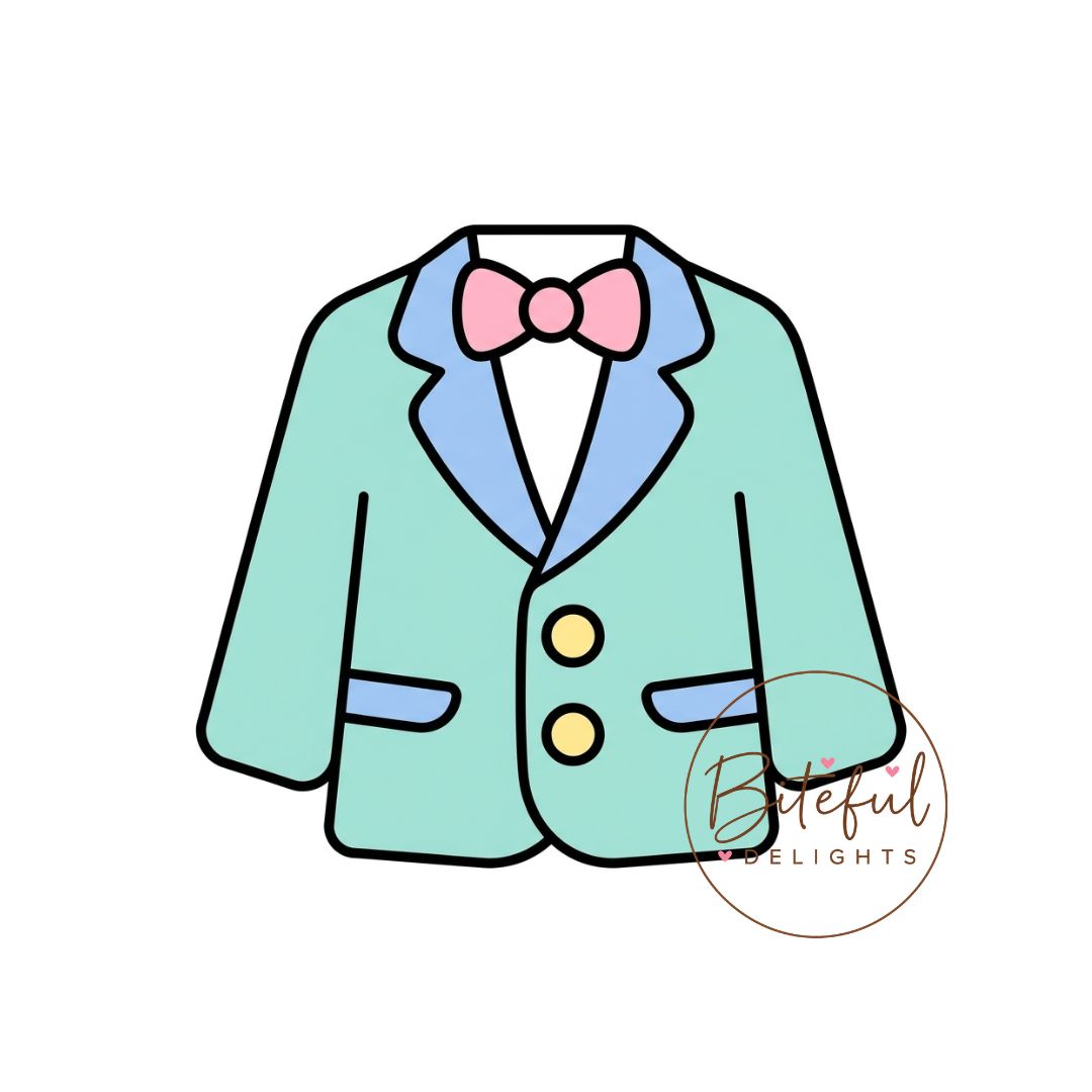 Sharp Tuxedo Jacket Cookie Cutter & Stamp Set