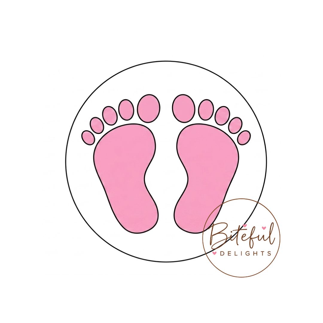 Tiny Footprint Pair Cookie Cutter & Stamp Set