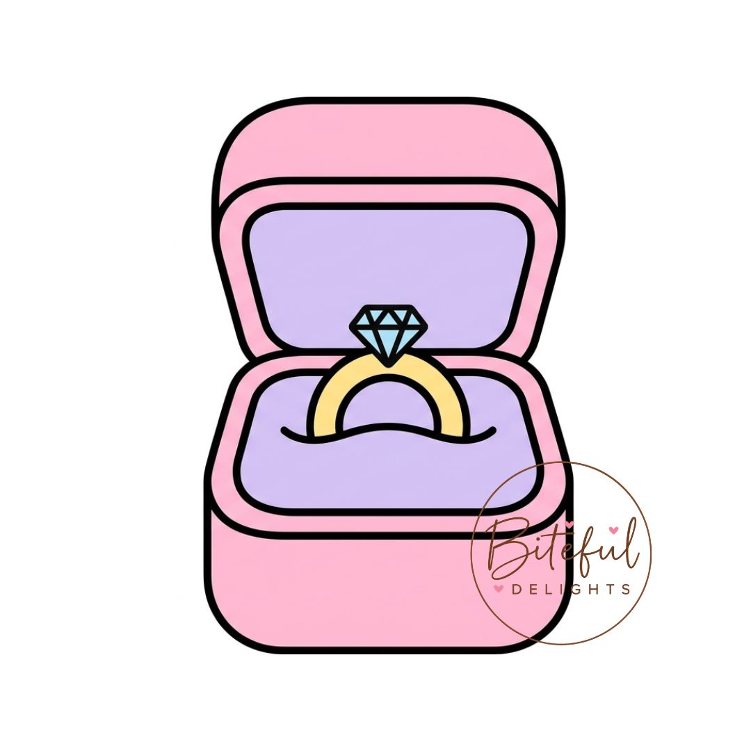 Velvet Ring Box Cookie Cutter & Stamp Set